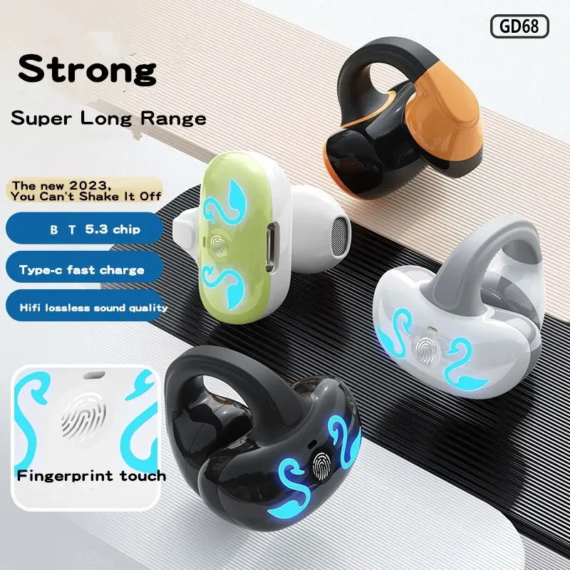 Sports Earphone Hook - GD68 TWS Bluetooth V5.3 With Mic