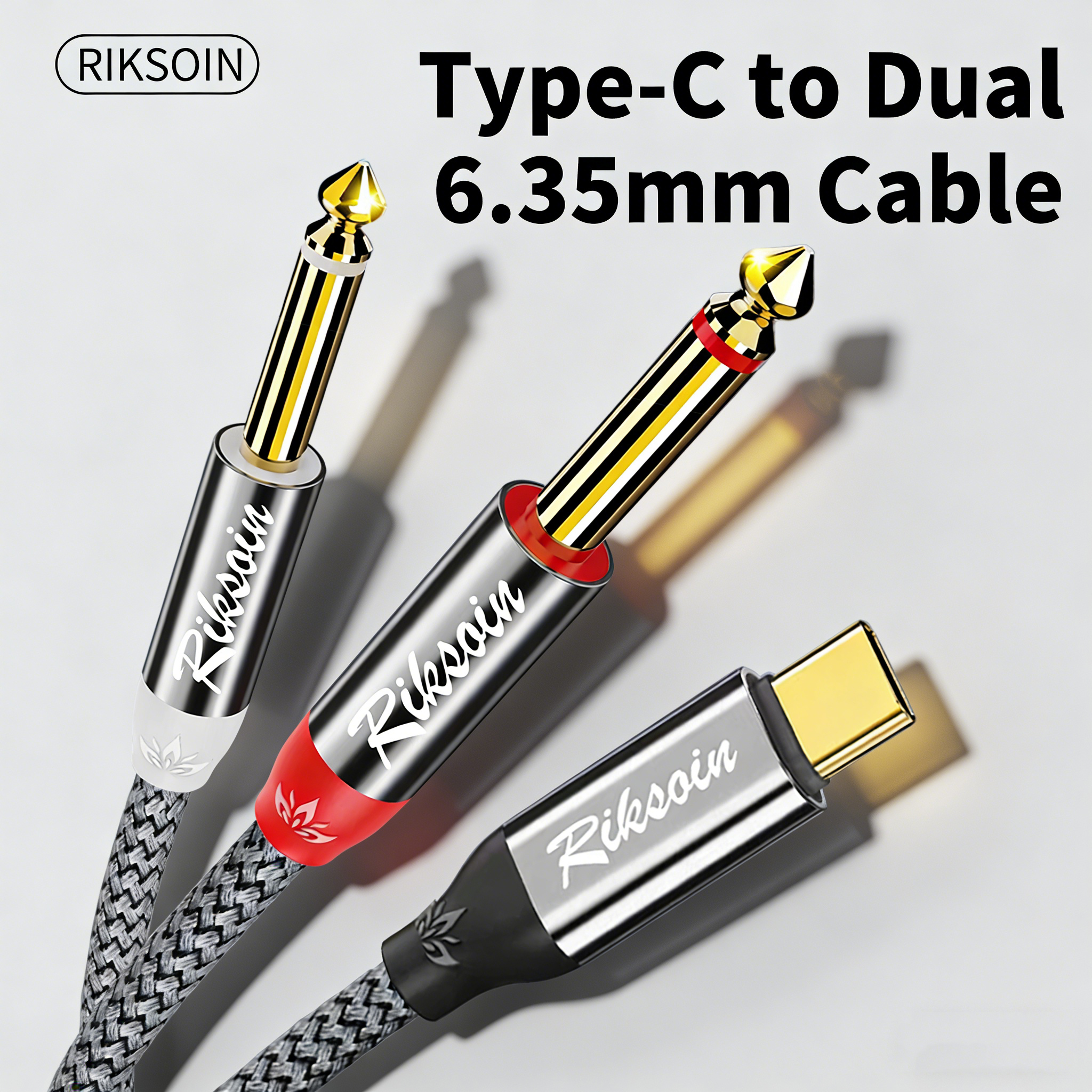 Audio Splitter Y - USB Type C to Dual 6.35mm