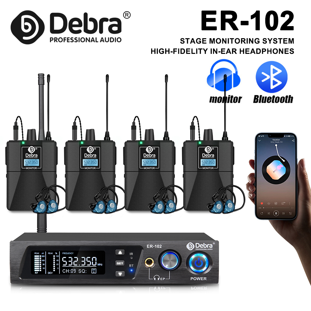 In Ear Monitor Iem - Debra ER-102 UHF IEM In Ear