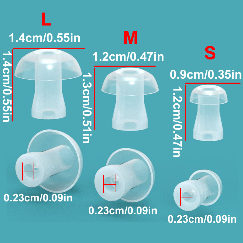 100pcs  Ear Cap Cushion for He - Silicone Ear Tip Replacement のレビューと価格