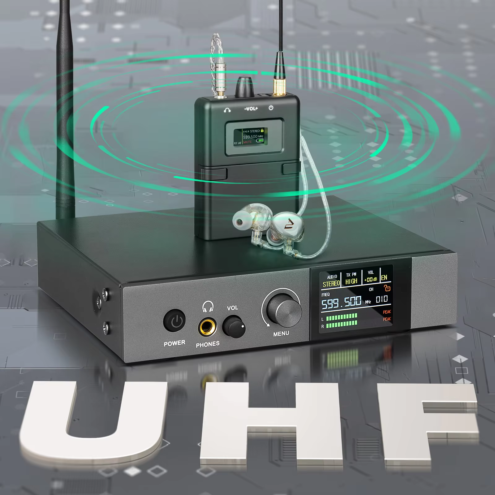 590-599mhz stereo IEM UHF Stag - In Ear Monitor Iem のレビューと価格