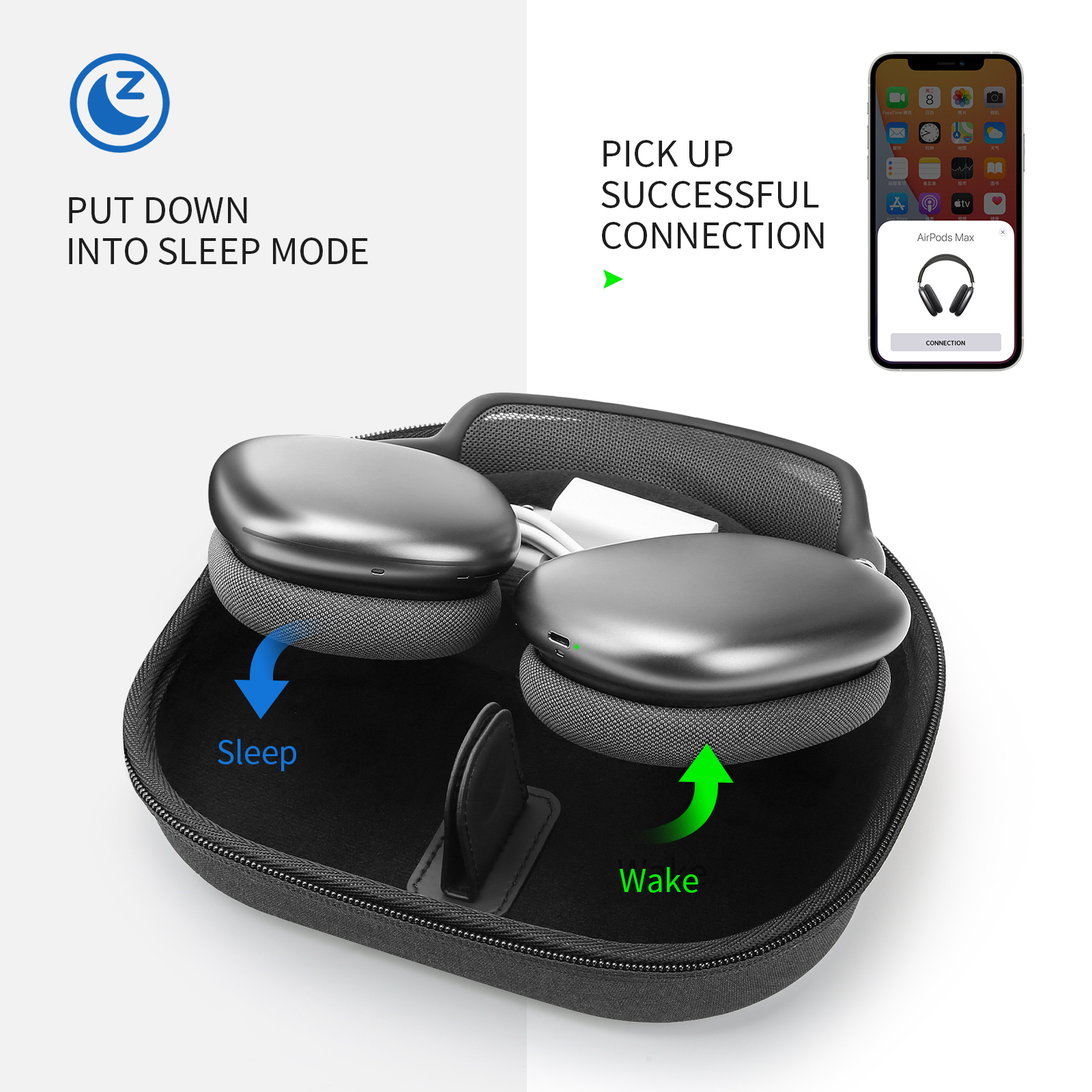 YINKE Smart Case for Apple Air - Headphone Case Hard のレビューと価格