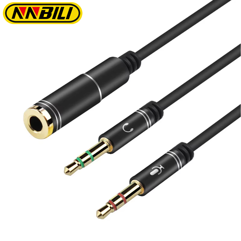 NNBILI Mini Jack 3.5 Microphon - Earphone Splitter Jack のレビューと価格