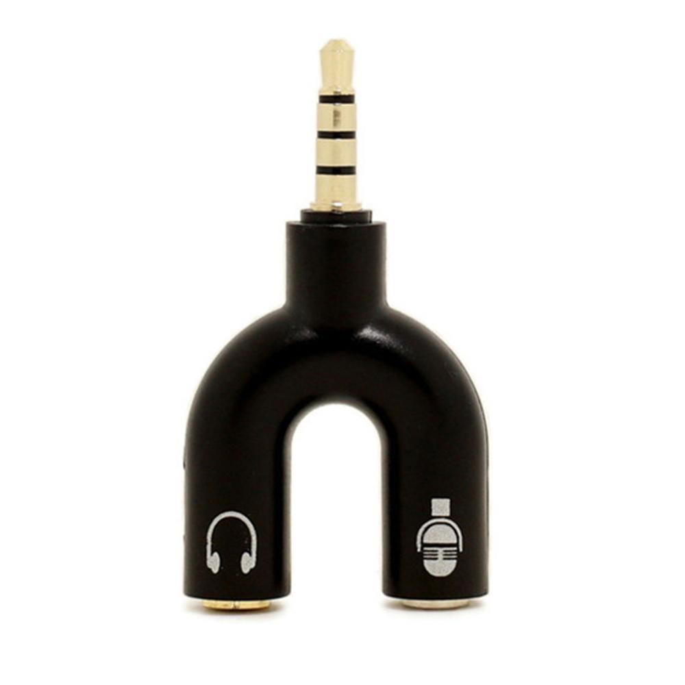 1PC Dual 3.5MM U Type Adapter  - Earphone Splitter Jack のレビューと価格
