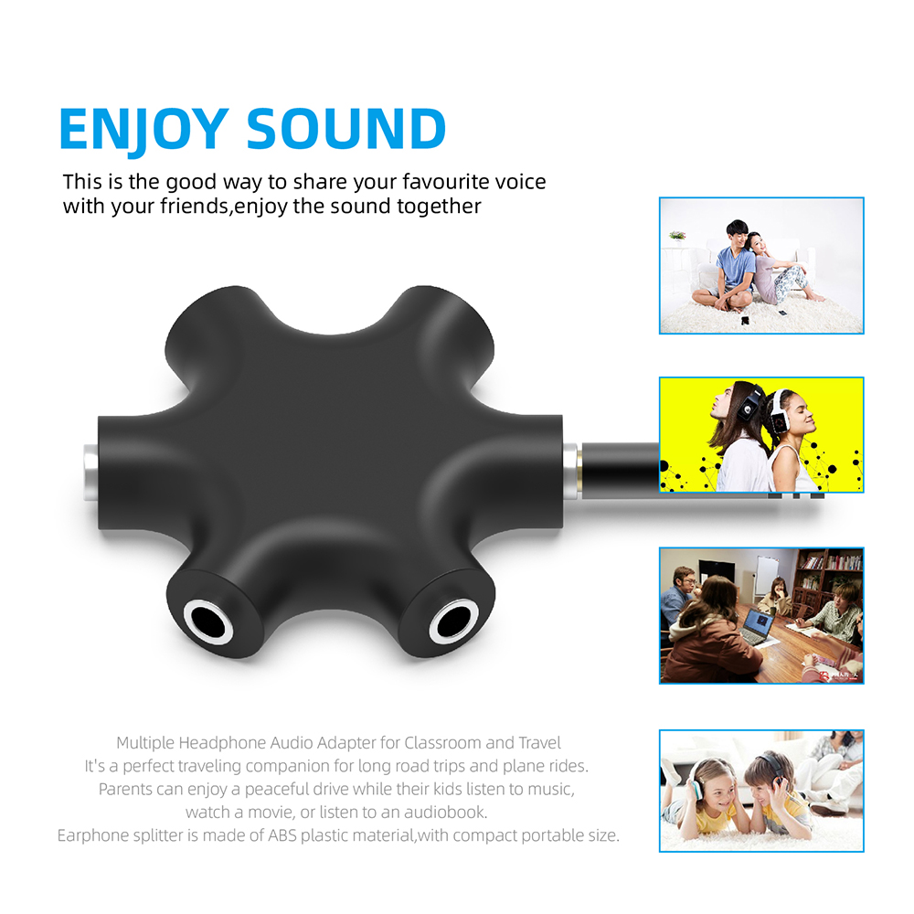 3.5mm Jack Earphone Audio Spli - Earphone Splitter Jack のレビューと価格