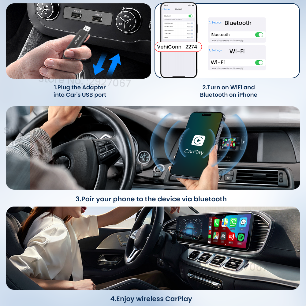 CarlinKit MINI 5.0 Pro Wireles - Bluetooth Adapter Receiver のレビューと価格
