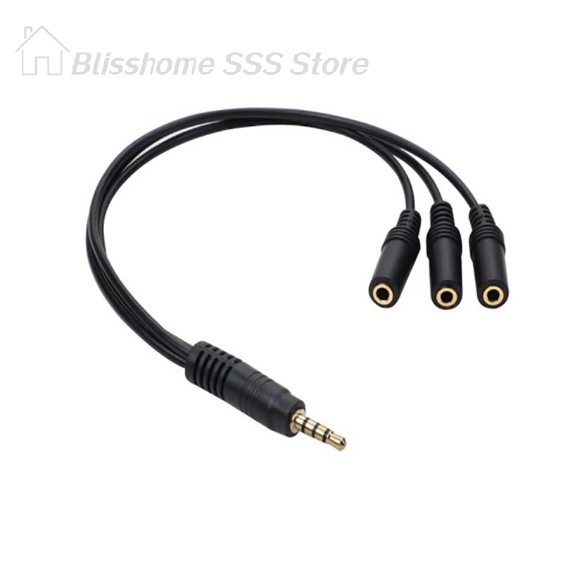 【S】3.5mm 3 Way Port Aux Multi  - Earphone Splitter Jack のレビューと価格