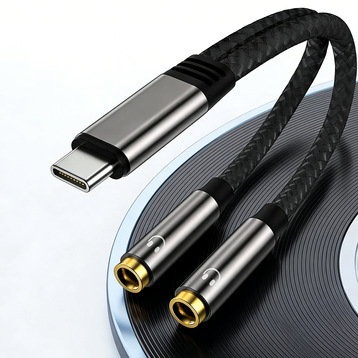 USB C To Dual 3.5mm Female Hea - Audio Splitter Y のレビューと価格