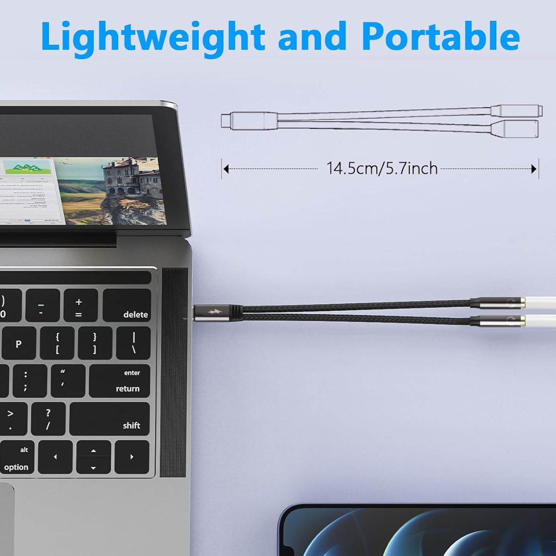 USB C To Dual 3.5mm Female Hea - Audio Splitter Y のレビューと価格