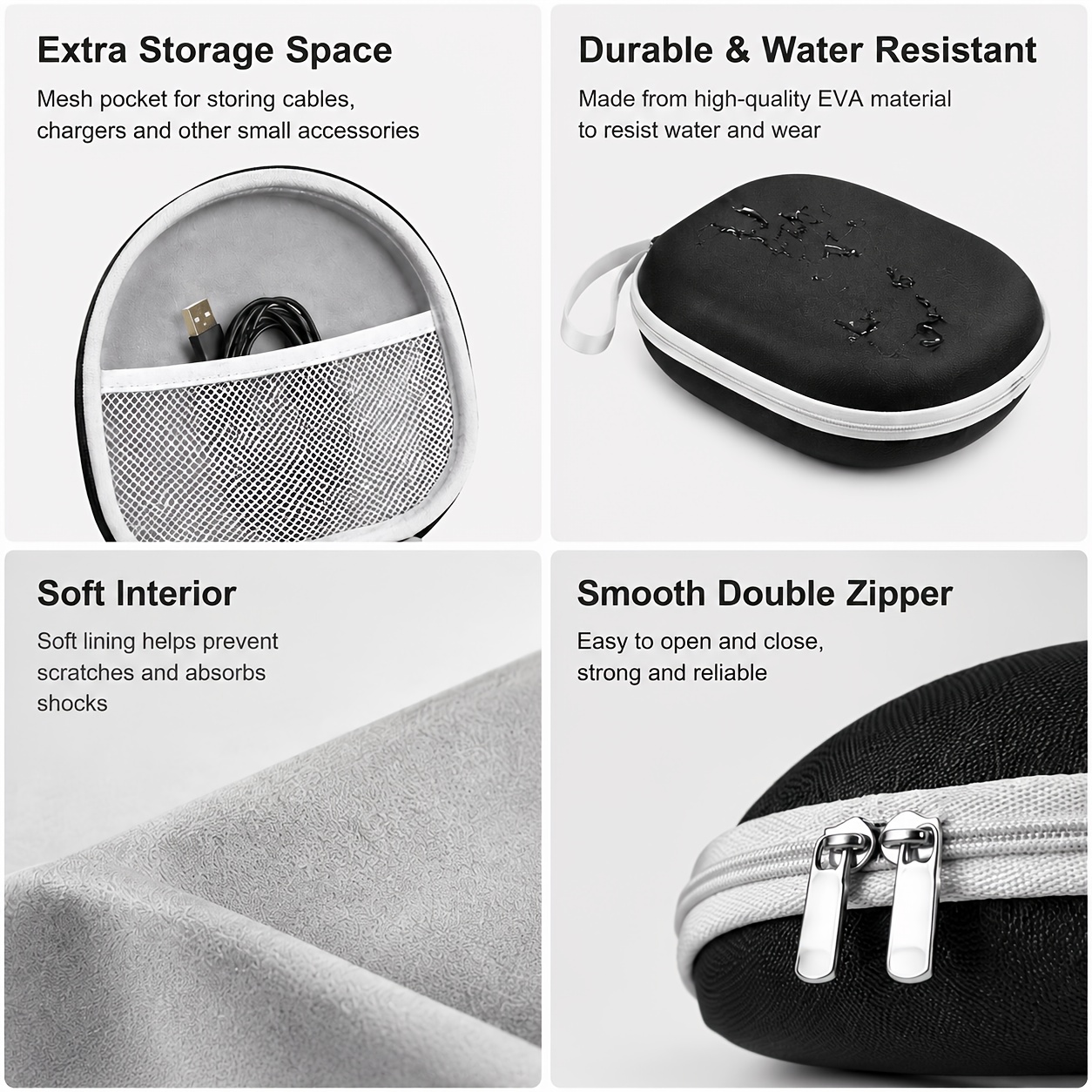 Portable Headphone Storage Cas - Headphone Case Hard のレビューと価格