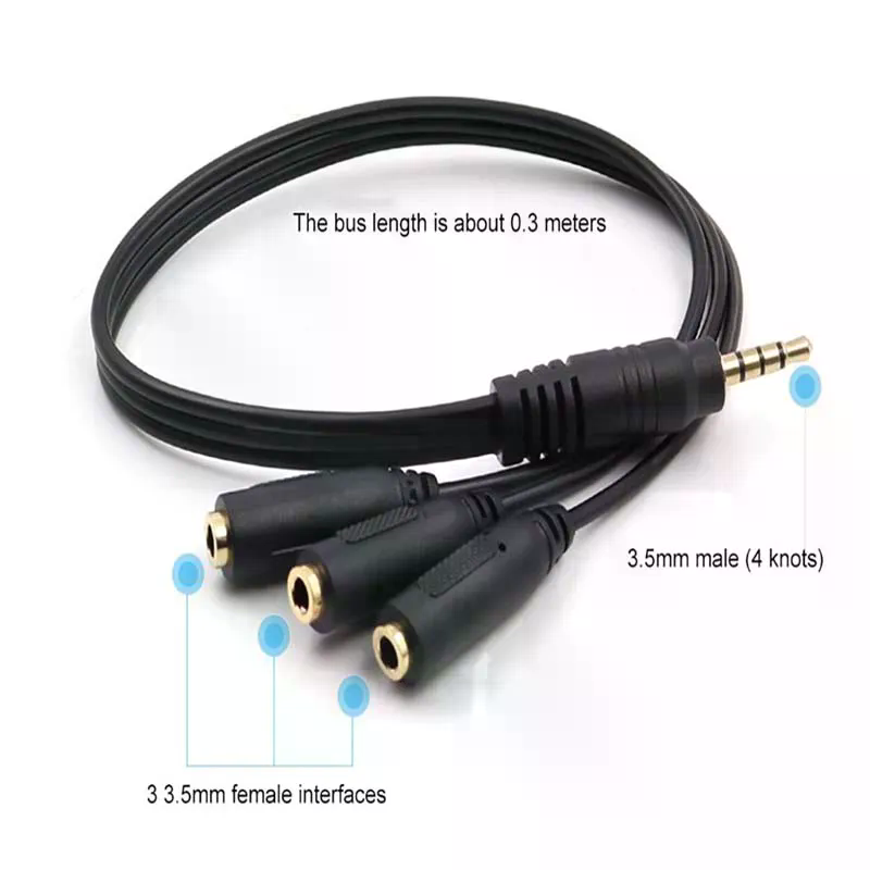 3.5mm 3 3.5mm 1 3 Adapter Way  - Earphone Splitter Jack のレビューと価格