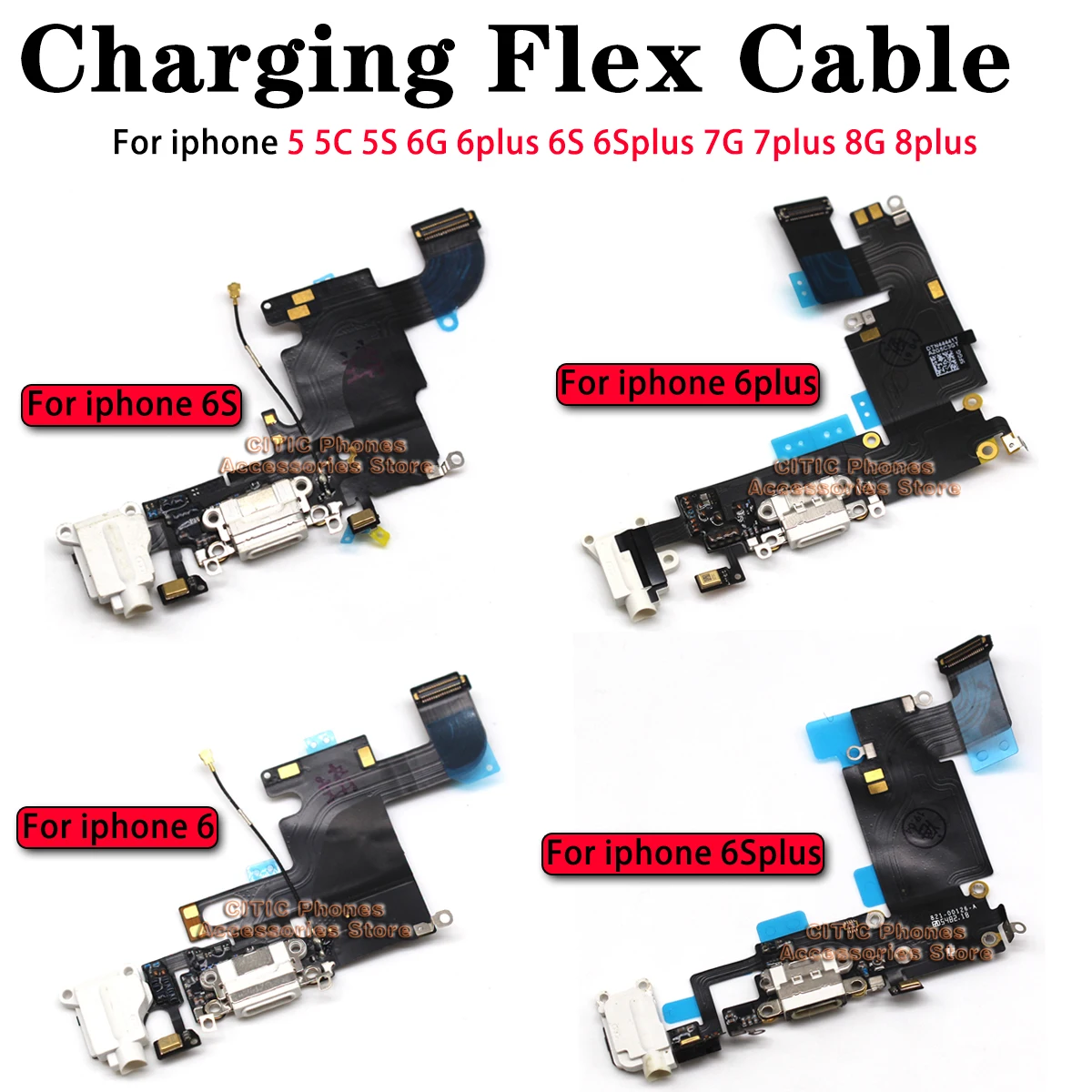 5pcs For iPhone 6 6S 7 8 Plus  - Wired Earphone Mic のレビューと価格