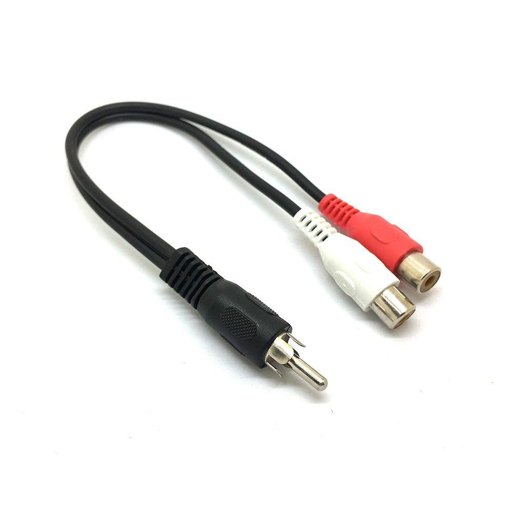 1 RCA Male Mono To 2 RCA Femal - Audio Splitter Y のレビューと価格