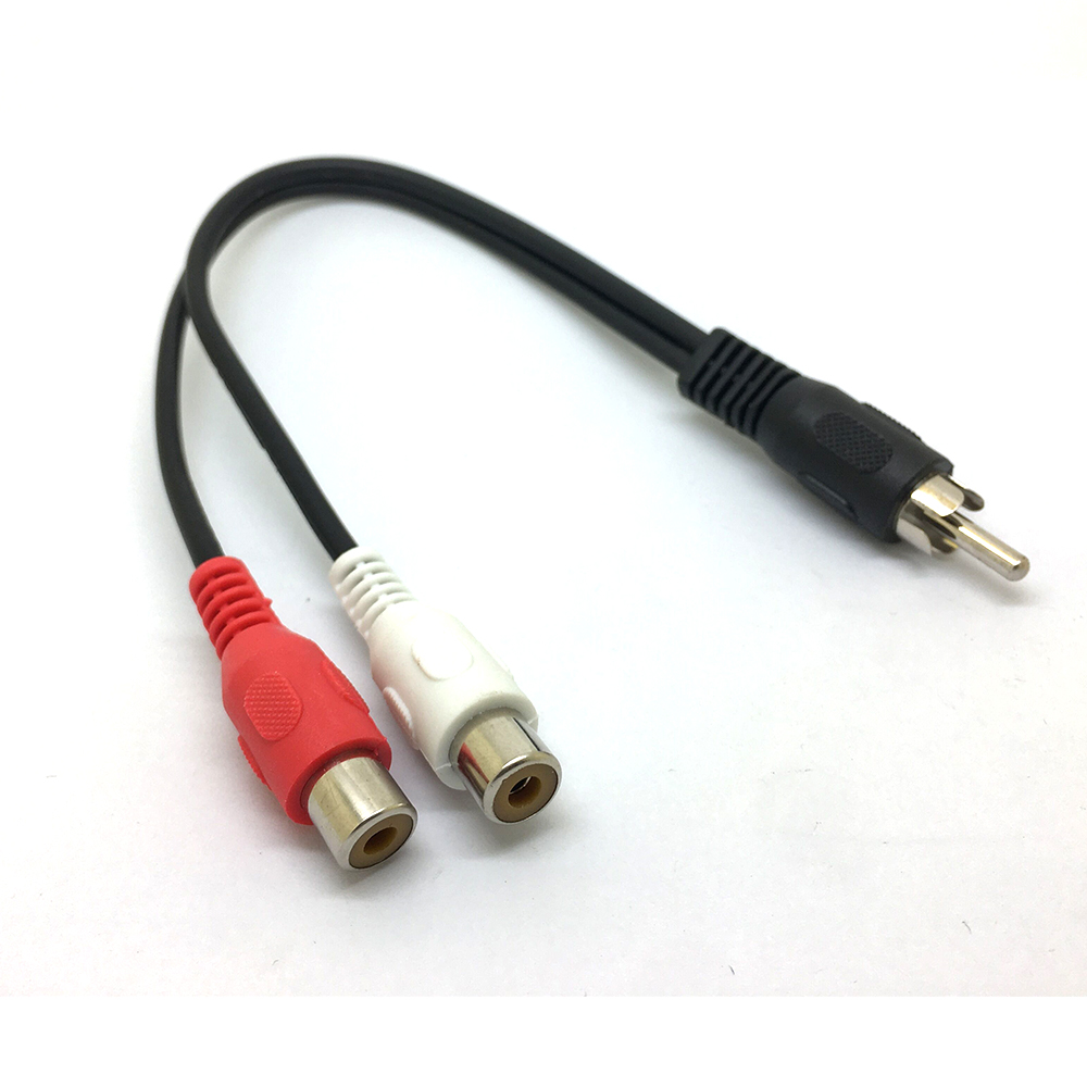 1 RCA Male Mono To 2 RCA Femal - Audio Splitter Y のレビューと価格