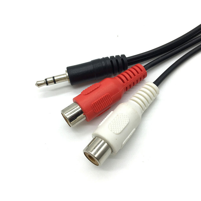 3.5 Jack Male to 2RCA 2AV Fema - Earphone Splitter Jack のレビューと価格