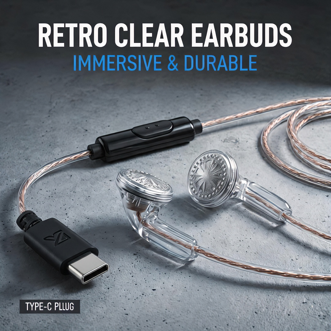 Type-C Wired Earbuds Retro Loo - Wired Earphone Mic のレビューと価格