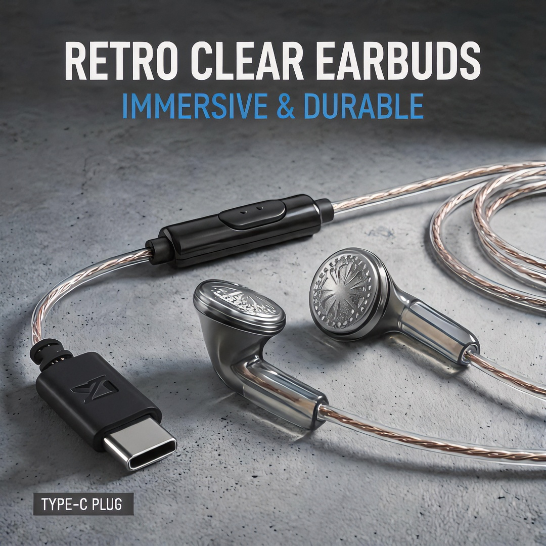 Type-C Wired Earbuds Retro Loo - Wired Earphone Mic のレビューと価格